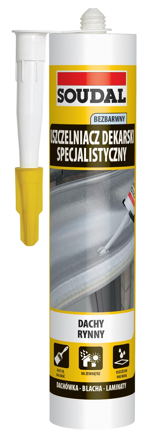 Uszczelniacz dekarski Soudal bezbarwny 280ml