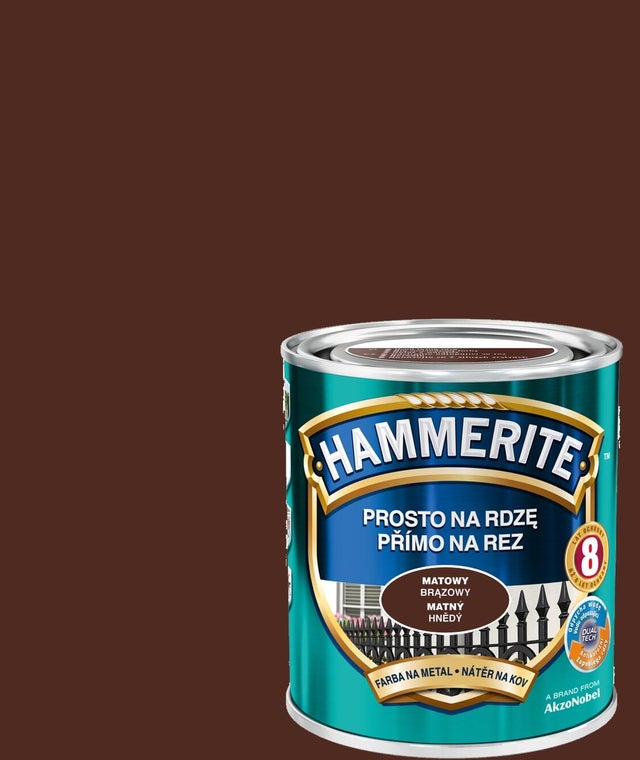 Farba antykorozyjna Hammerite brązowy mat 0,7l