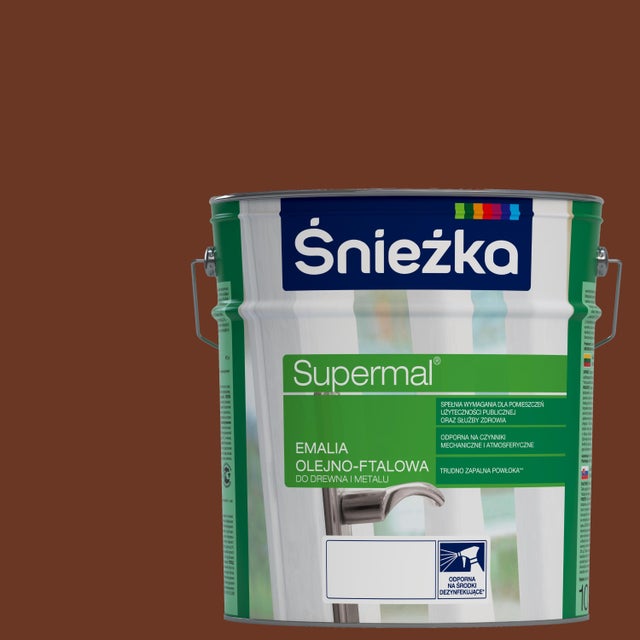 Emalia olejno-ftalowa Śnieżka Supermal orzech średni 10l