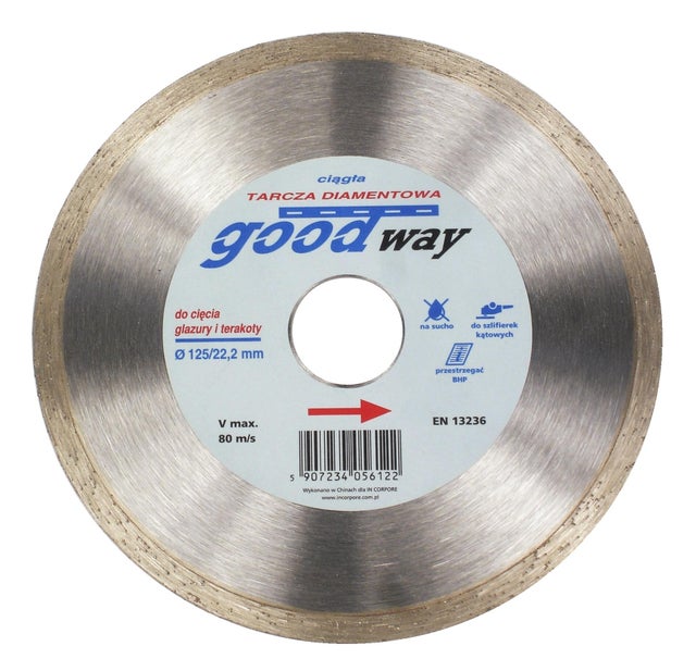 Tarcza diamentowa pełna 125x22,2 mm GOOD WAY