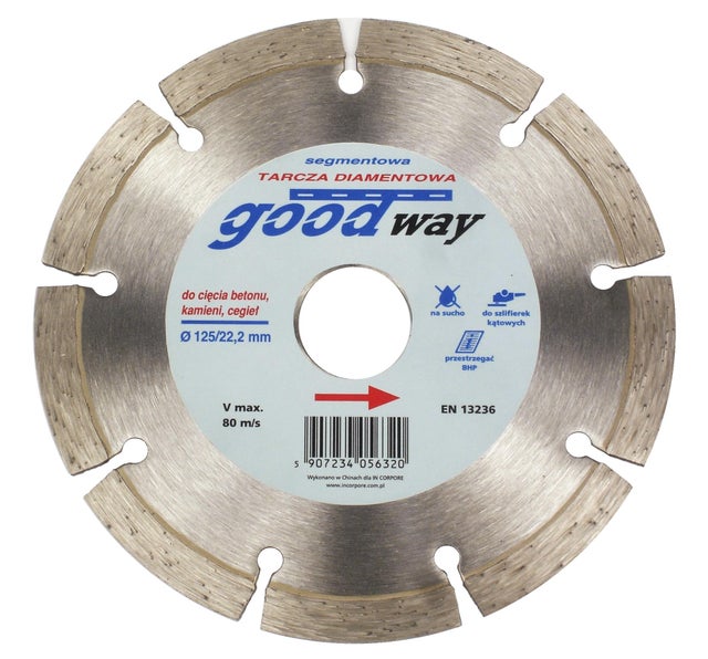 Tarcza diamentowa segmentowa 125x22,2 mm GOOD WAY