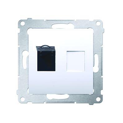 Simon 54 biały gniazdo komputerowe pojedyncze RJ45 - 2