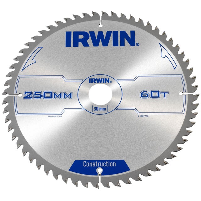 Piła widiowa do drewna 250 mm 60Z, otwór 16/20/25/30 Irwin