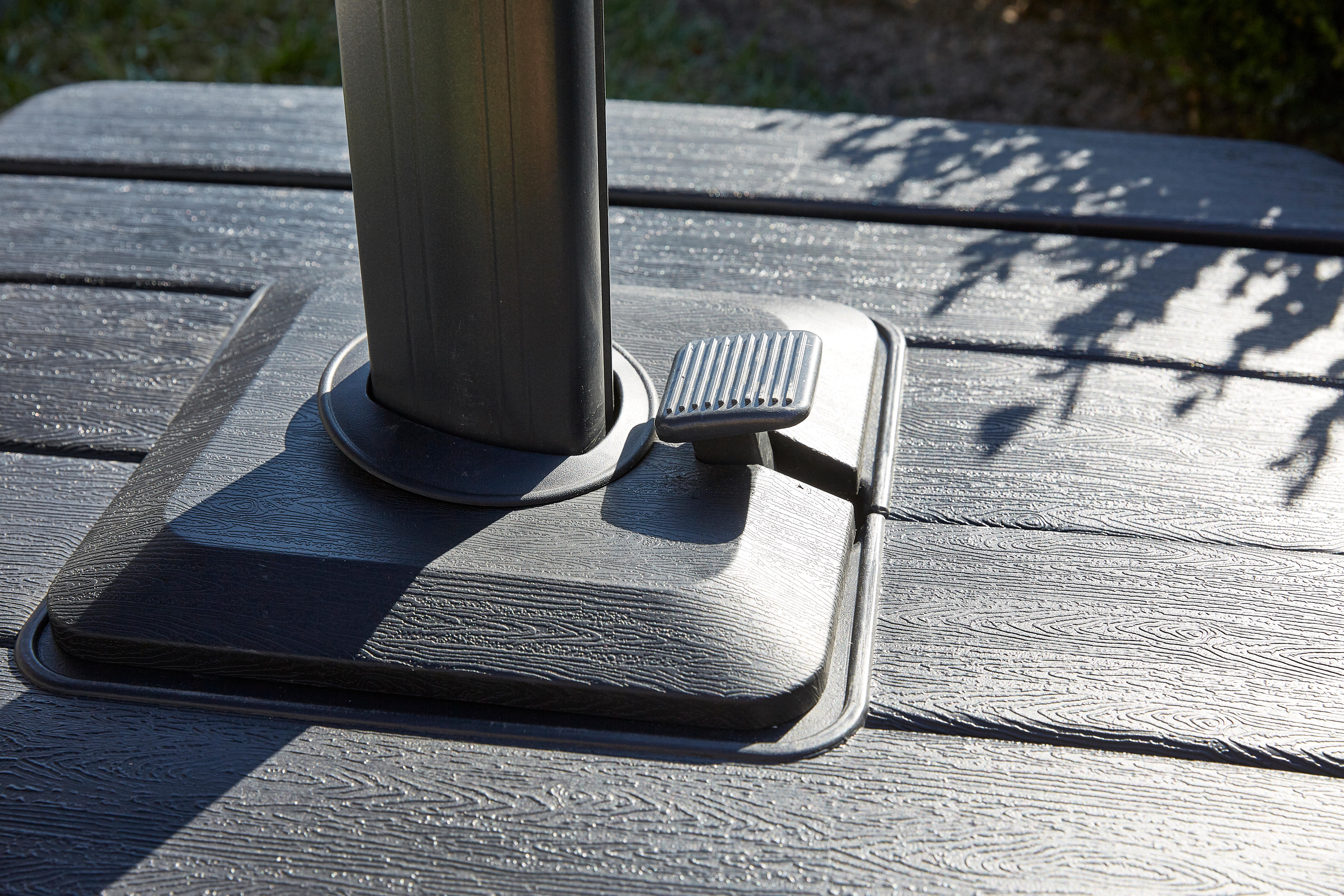 Ombrellone a palo laterale grigio SONORA II NATERIAL con telo rettangolare grigio L 282 x P 391 x H 274 cm - 11