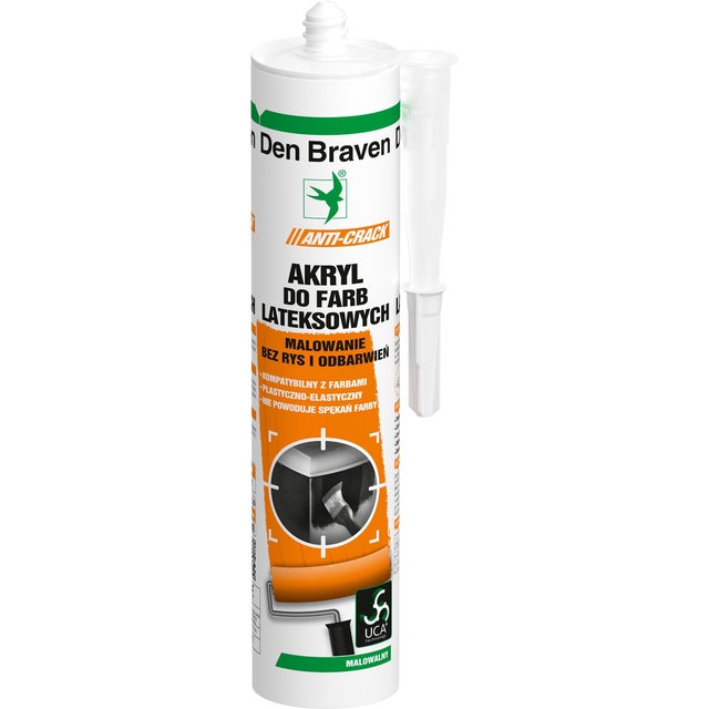 Akryl do farb lateksowych Den Braven biały 280ml