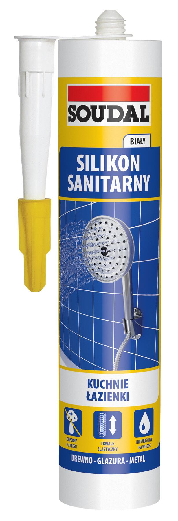 Silikon sanitarny Soudal biały 280ml