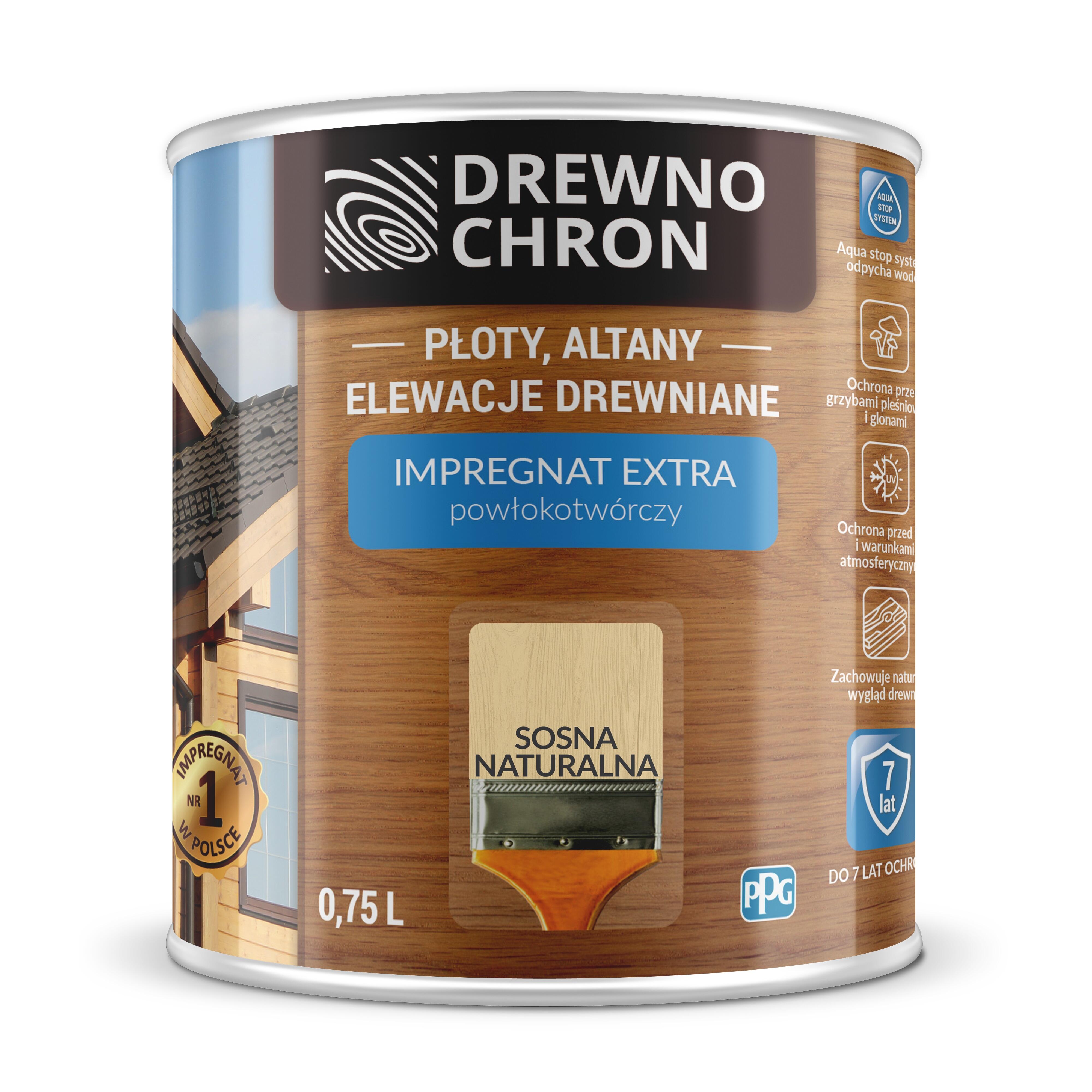 Impregnat Drewnochron Extra sosna naturalna 0,75l - 2