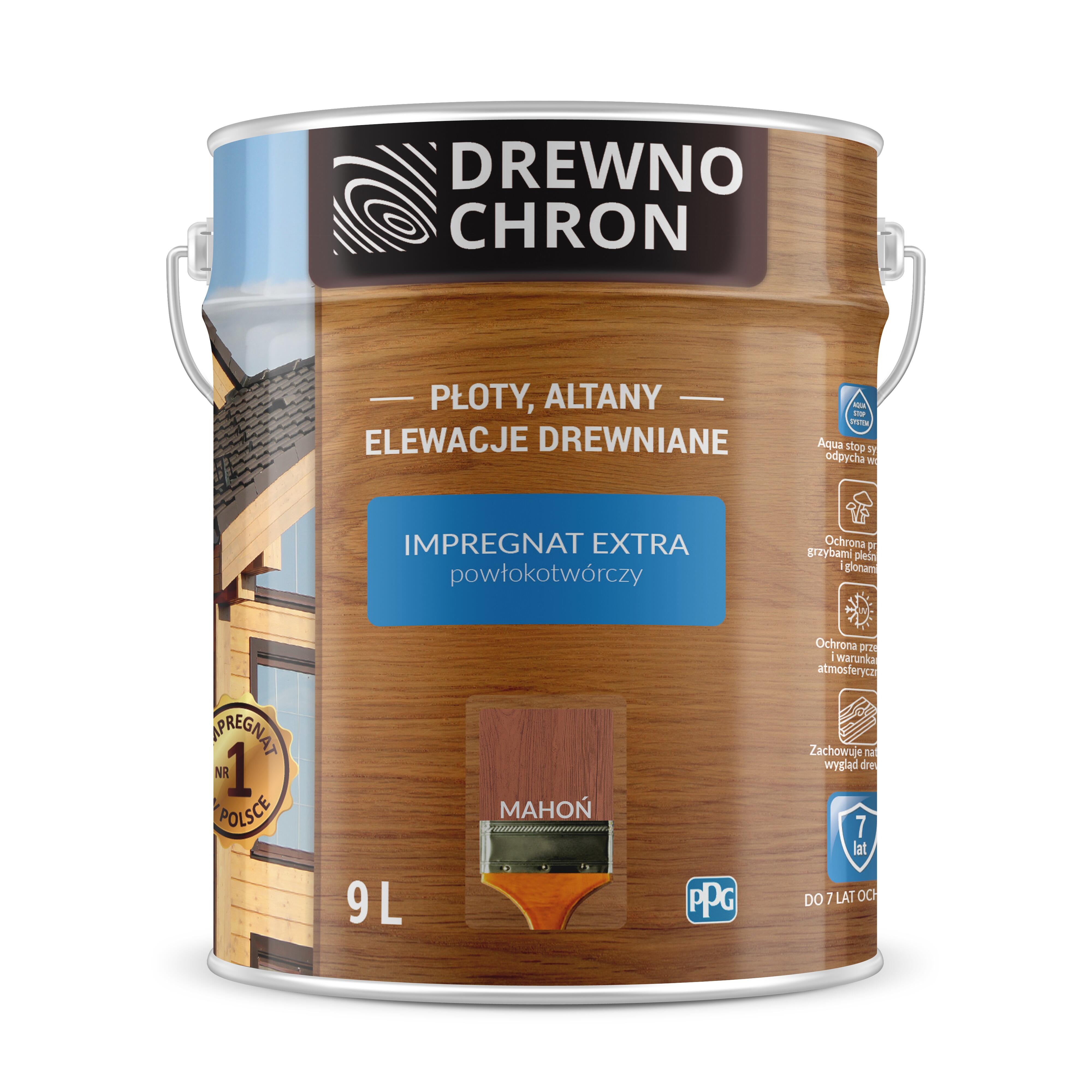 Impregnat Drewnochron Extra mahoń 9l - 2