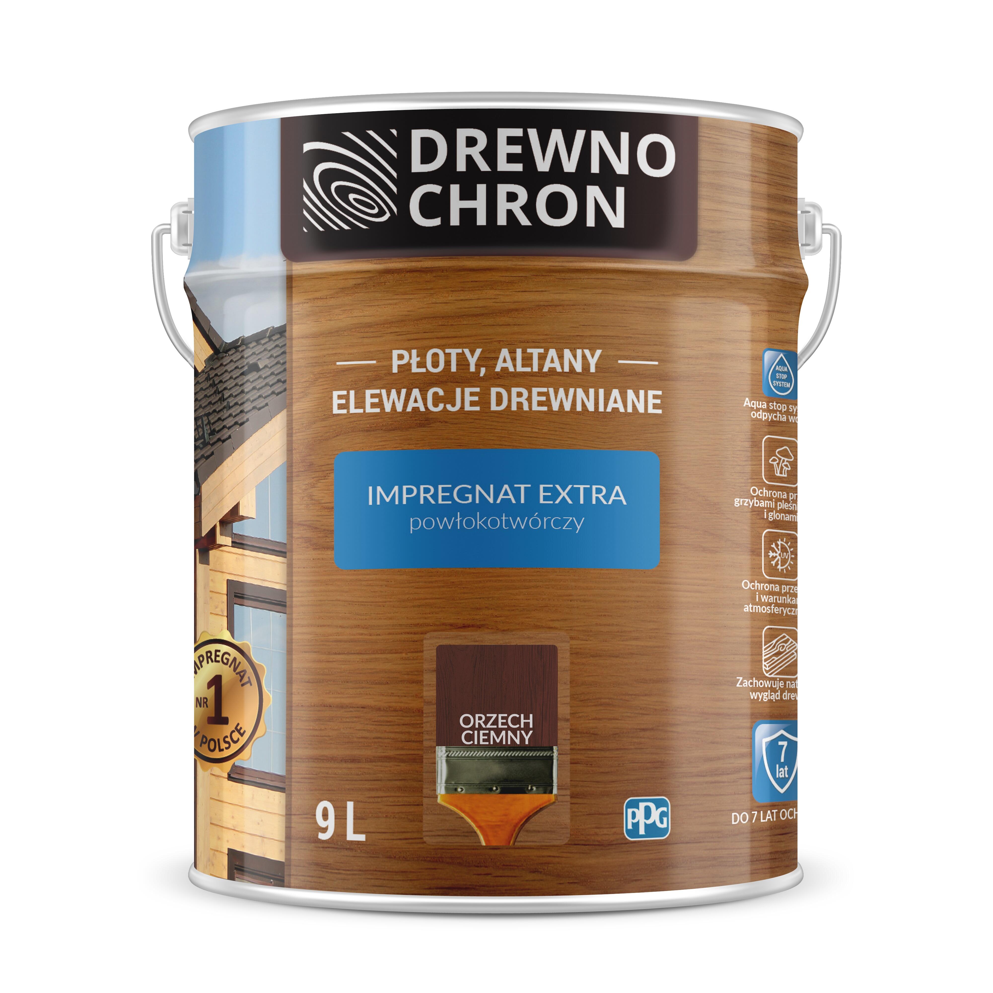 Impregnat Drewnochron Extra orzech ciemny 9l - 2