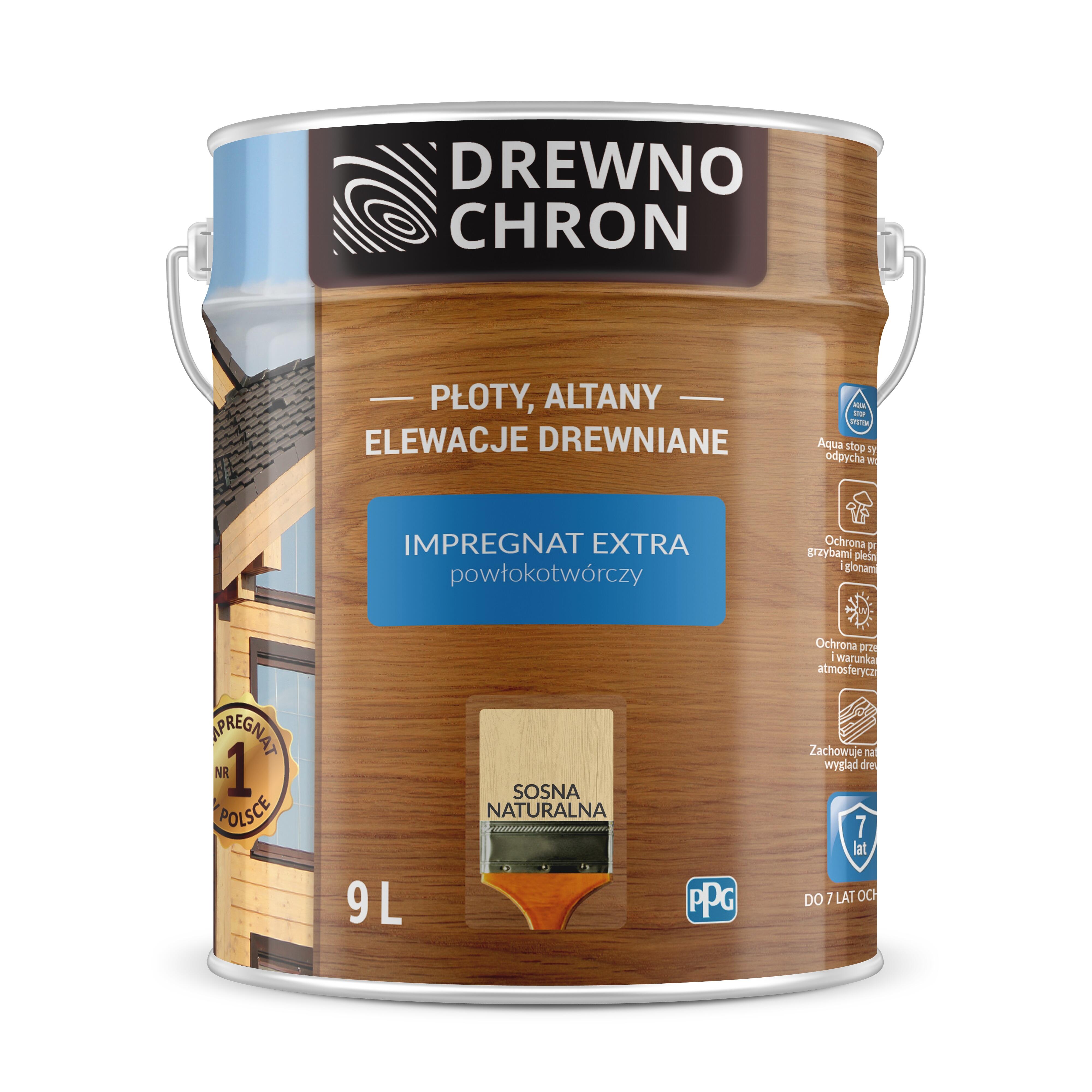 Impregnat Drewnochron Extra sosna naturalna 9l - 2