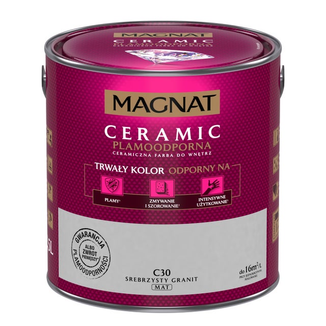 Farba Magnat Ceramic srebrzysty granit 2,5l