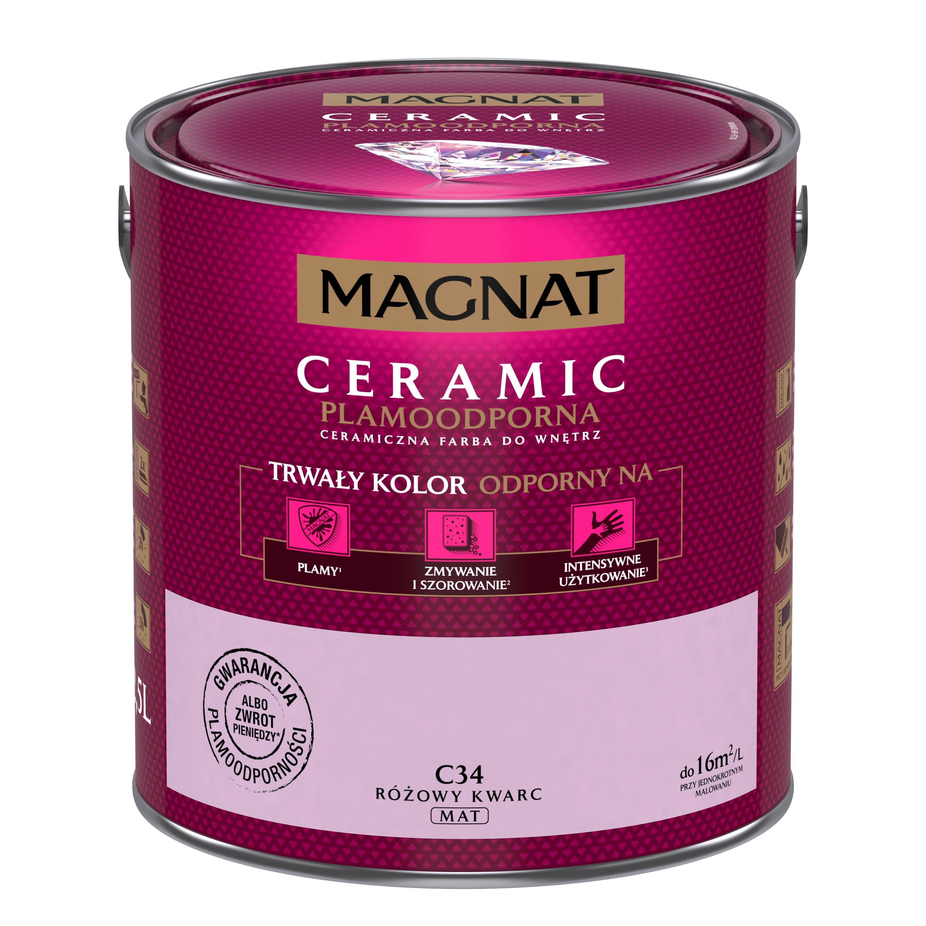 Farba Magnat Ceramic różowy kwarc 2,5l