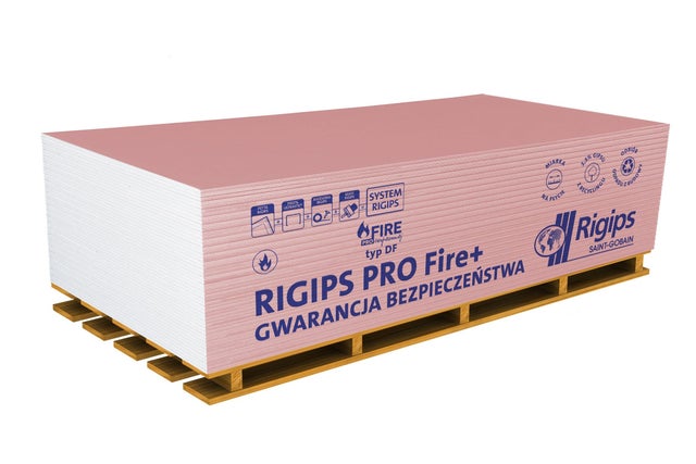 Płyta gipsowo-kartonowa ogniotrwała Rigips PRO Fire+ 1200x2600x12,5 mm GKF typ DF