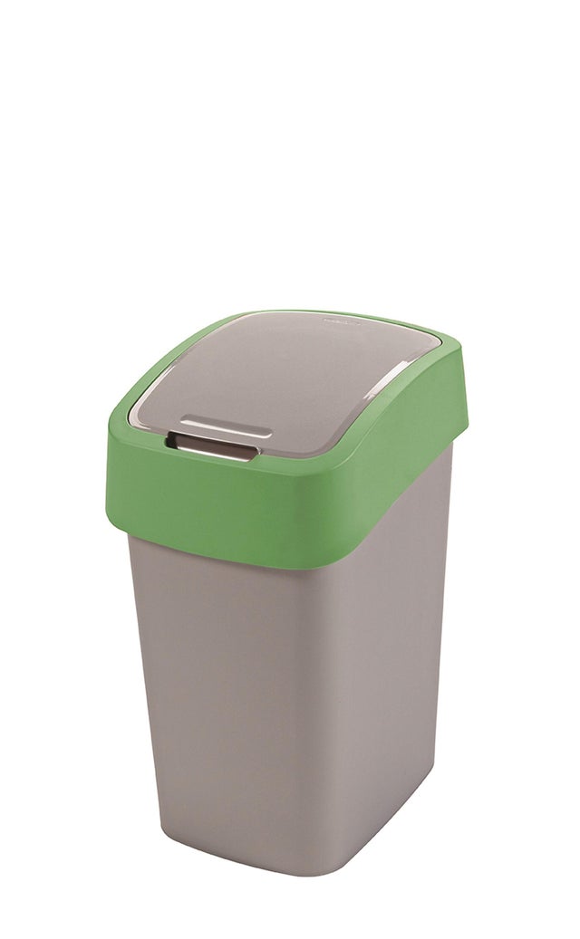 Kosz na śmieci FLIP BIN 25L, srebrny/zieLony