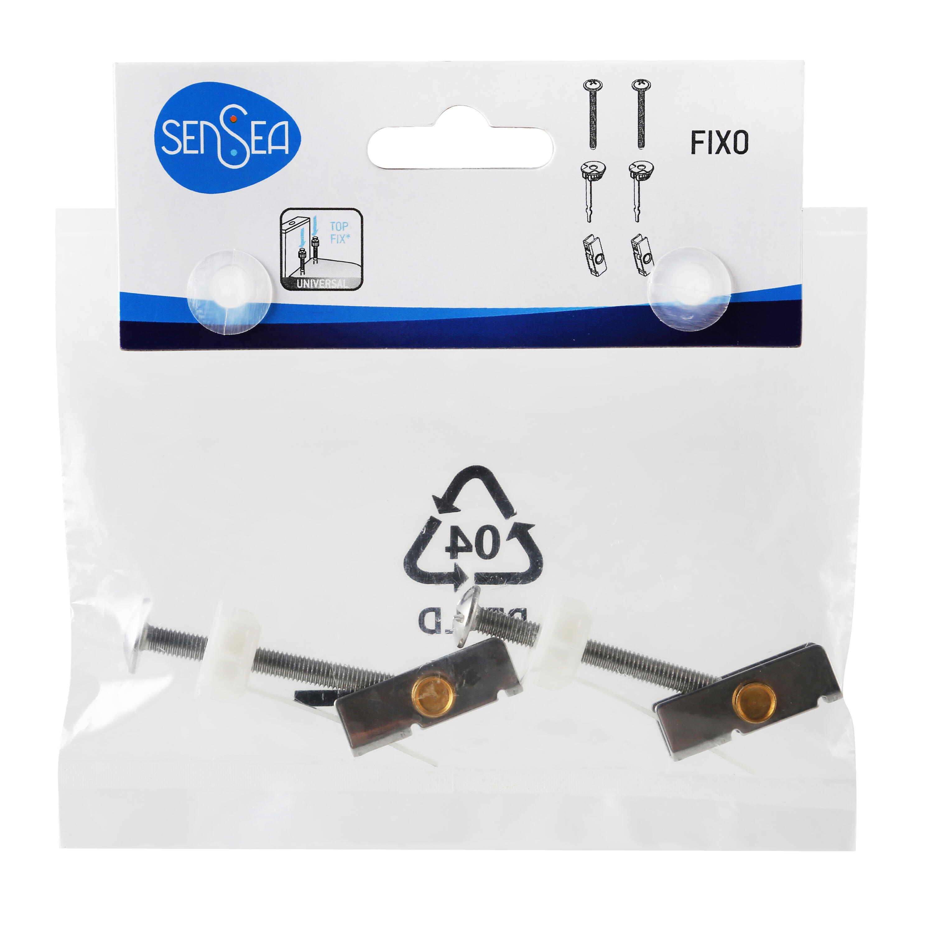 Kit de fixation inox pour abattant Fixo, SENSEA - 2