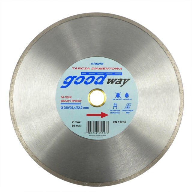 Tarcza diamentowa pełna 250x22,2 mm GOOD WAY