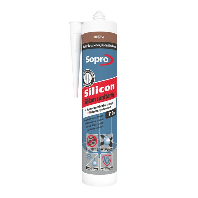 Silikon sanitarny Sopro 52 brąz 310 ml
