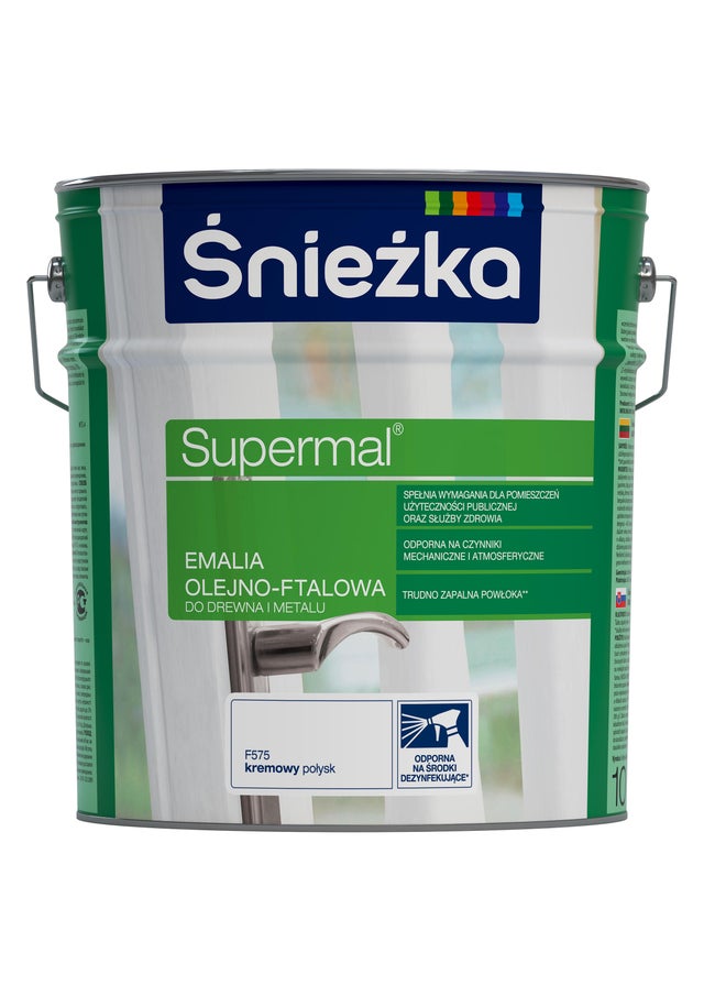Emalia olejno-ftalowa Śnieżka Supermal kremowy 10l