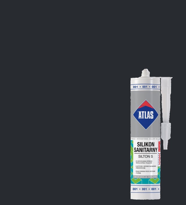Silikon sanitarny Atlas 037 grafitowy 280 ml