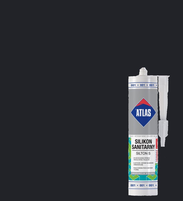 Silikon sanitarny Atlas 204 czarny 280 ml