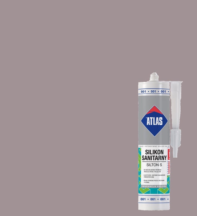 Silikon sanitarny Atlas 212 szaro- brązowy 280 ml