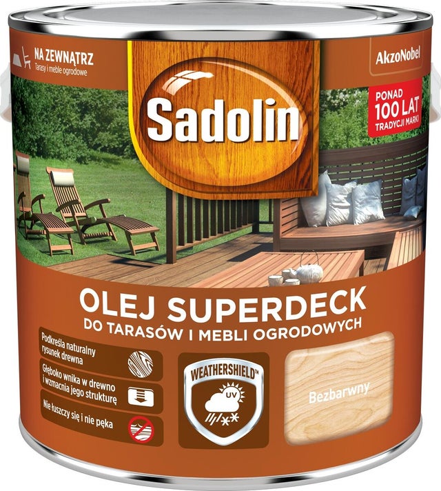 Olej Sadolin Superdeck bezbarwny 2,5l