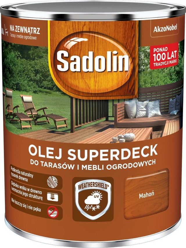 Olej Sadolin Superdeck mahoń 0,75l