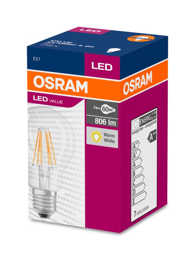 Żarówka LED E27 A60 7W 806lm 2700K filament