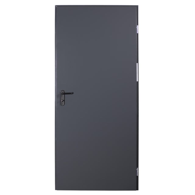 Drzwi techniczne zewnętrzne Zk Iso 70 cm, ocieplone styropianem, RAL 7016