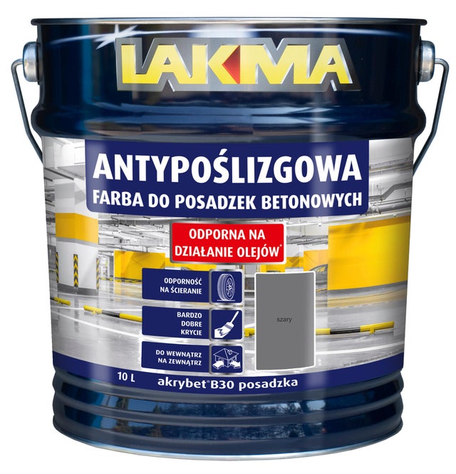 Farba do posadzek betonowych Akrybet B30 szary 10l