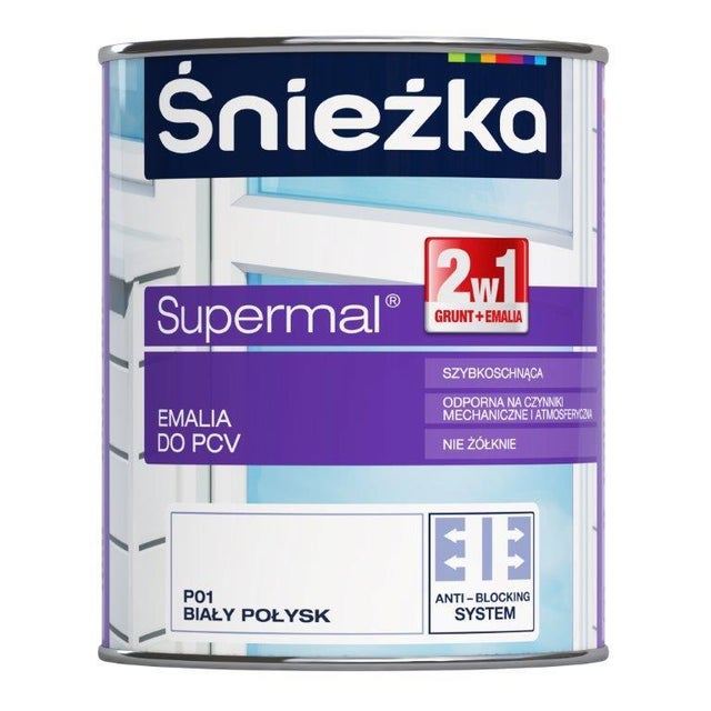 Emalia do PCV Śnieżka Supermal biały 0,75ll