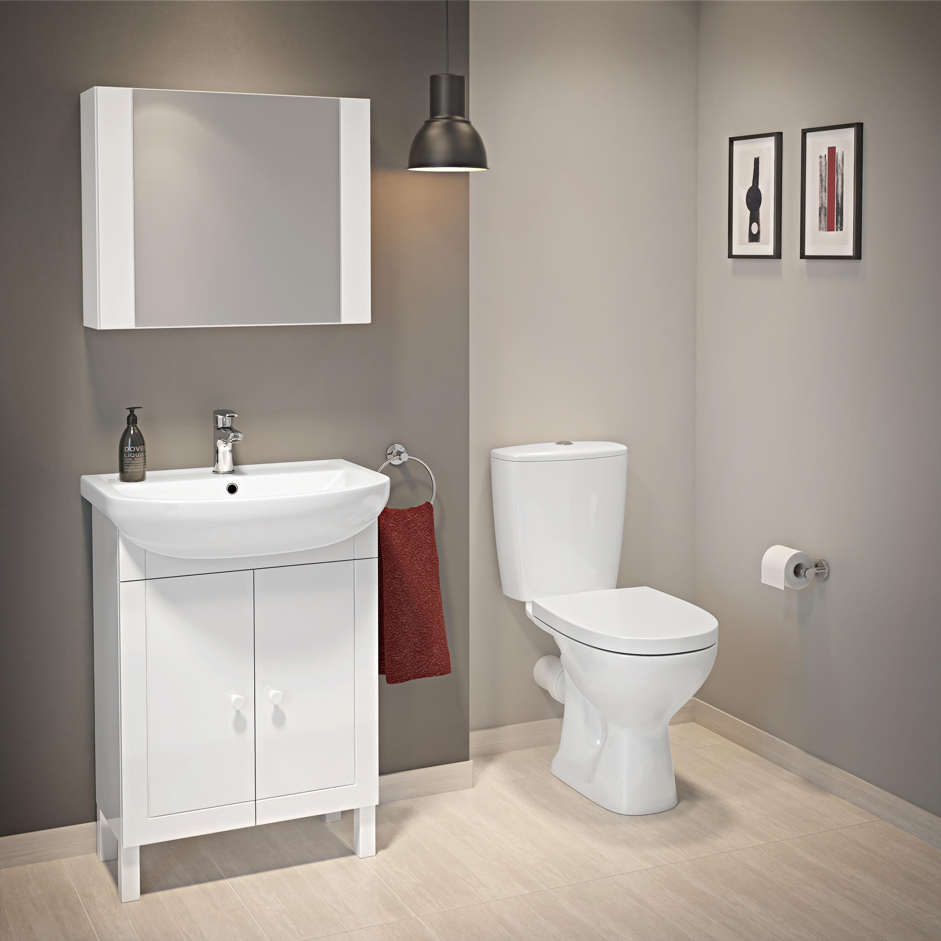 WC kompakt Cersanit Arteco New poziom biały - 2