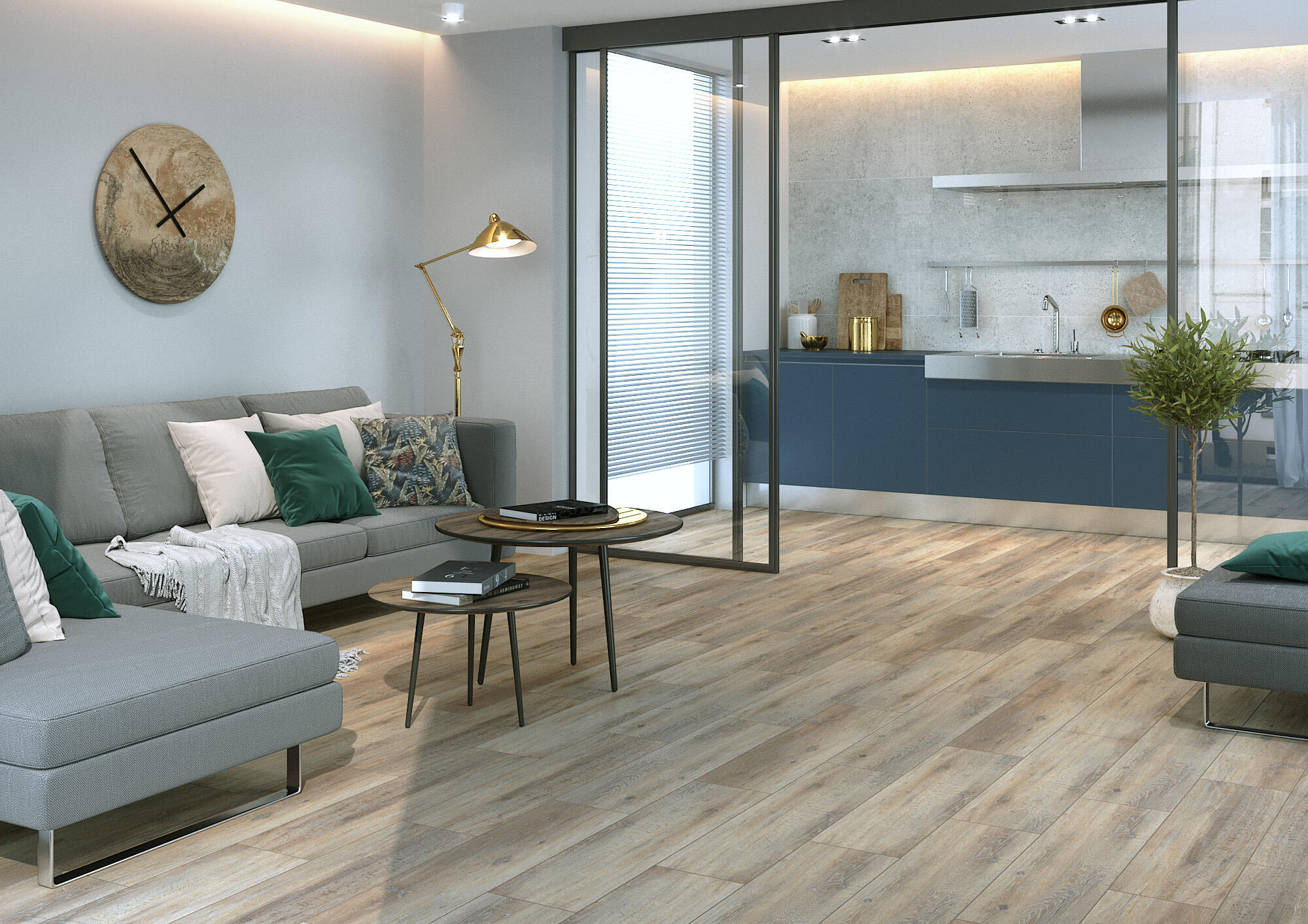 Gres szkliwiony Classic Oak brown 14.7x89 cm 1,05m2 - 2