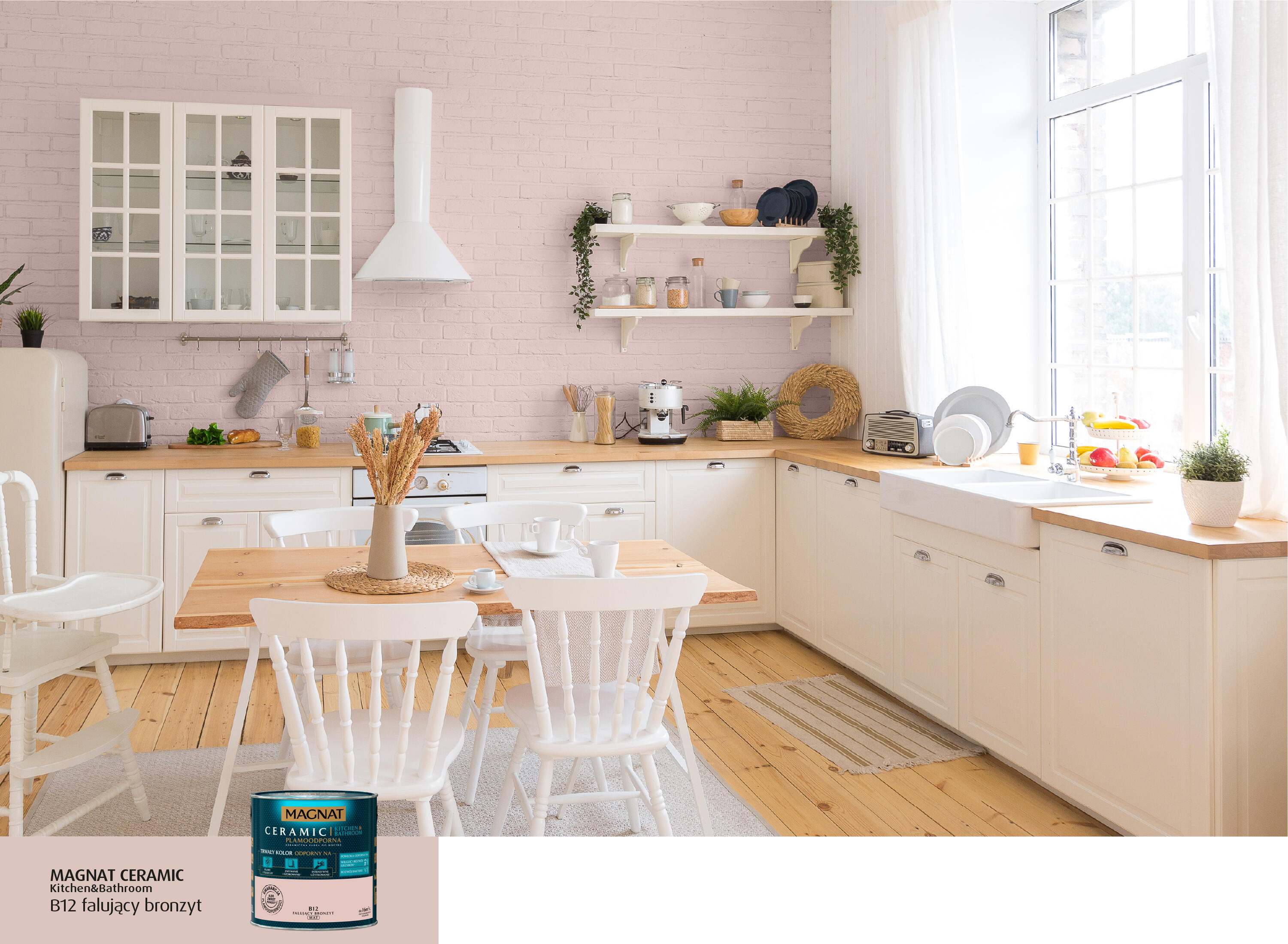 Farba Magnat Ceramic Kitchen&Bathroom falujący bronzyt 2,5l - 3