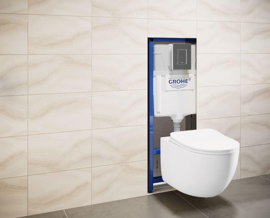 Stelaż WC podtynkowy Grohe Solido Even 3 w 1 przycisk chrom - 2