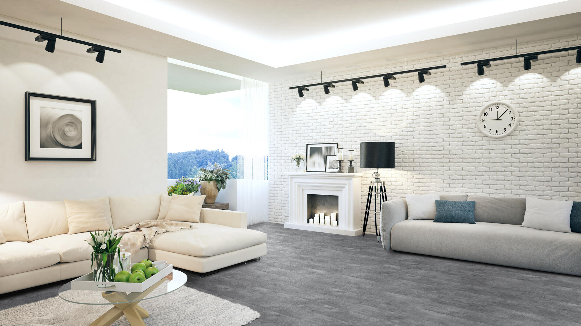 Panel winylowy LVT Beton Art. kl.32 5mm op. 2,257m2 wodoodporny - 2