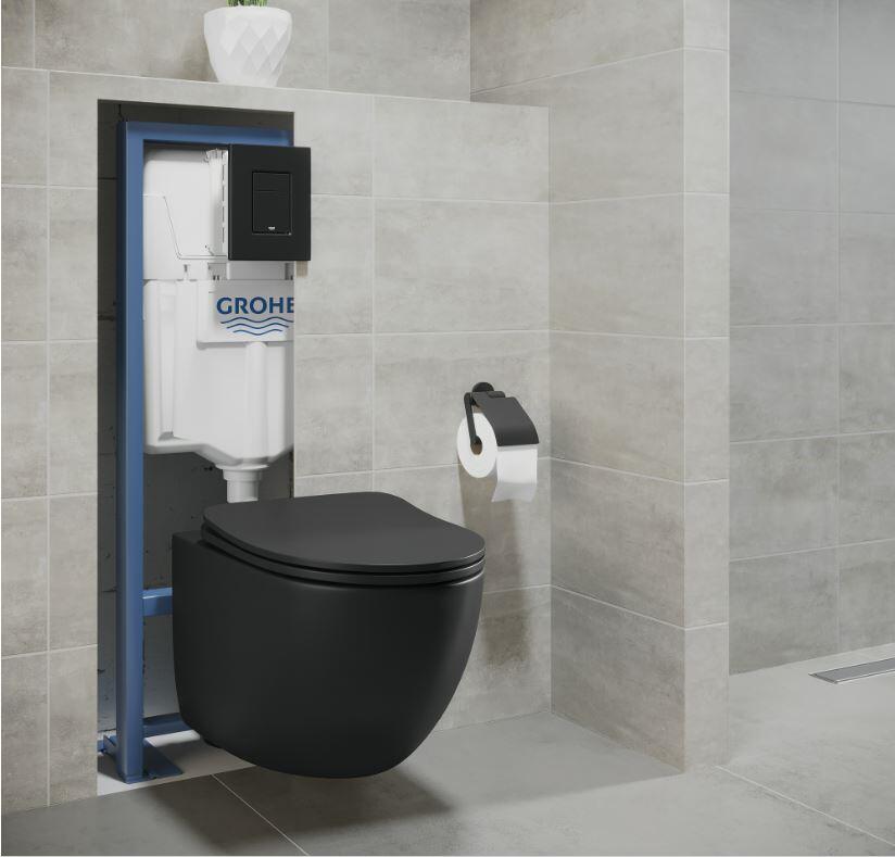 Stelaż WC podtynkowy Grohe Solido 3 w 1 przycisk czarny - 2