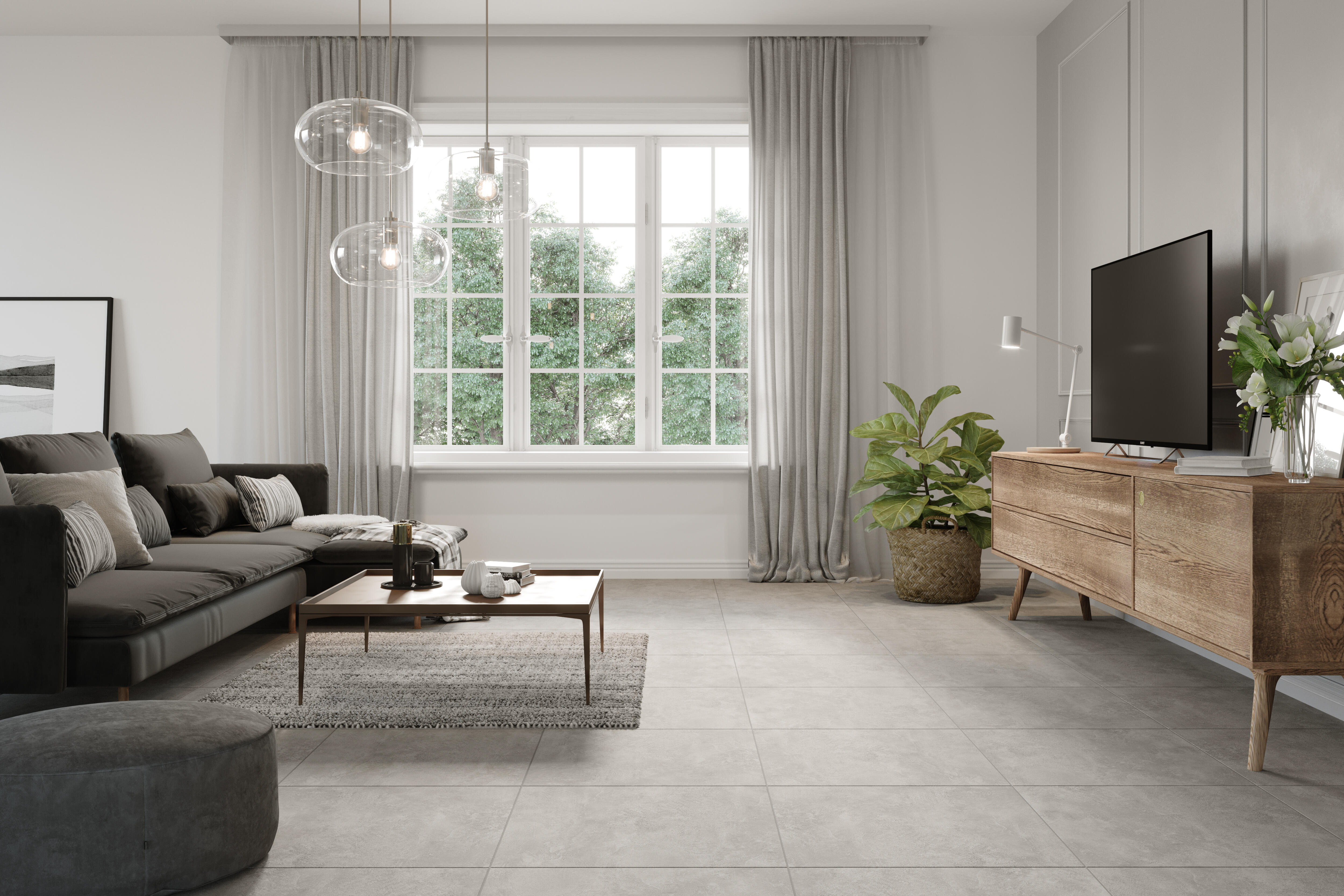 Gres szkliwiony Hellas Light Grey 59.8x59.8 cm 1.07m2 - 2