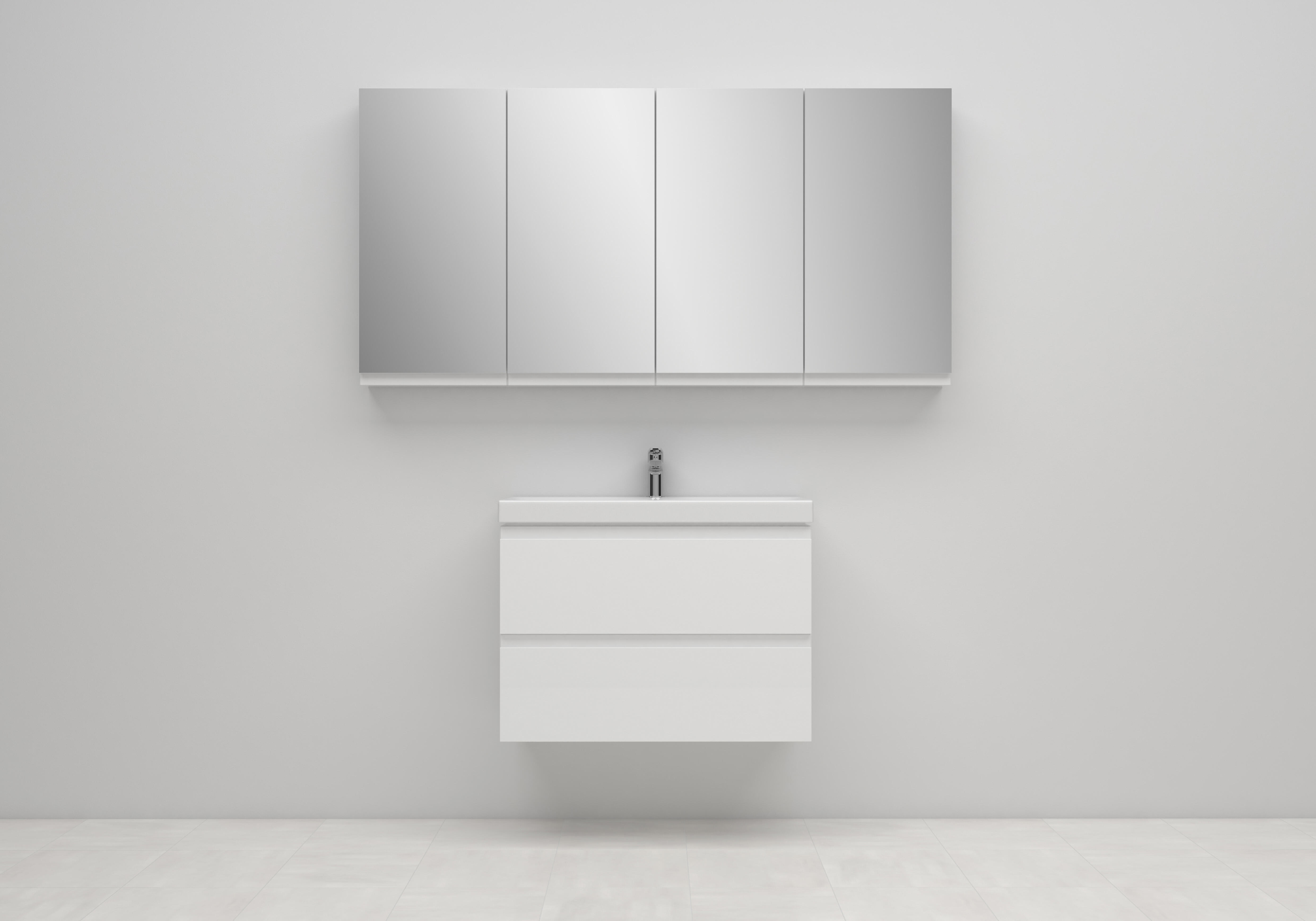 Zestaw szafka z umywalką Cersanit Moduo 80 cm biały - 2