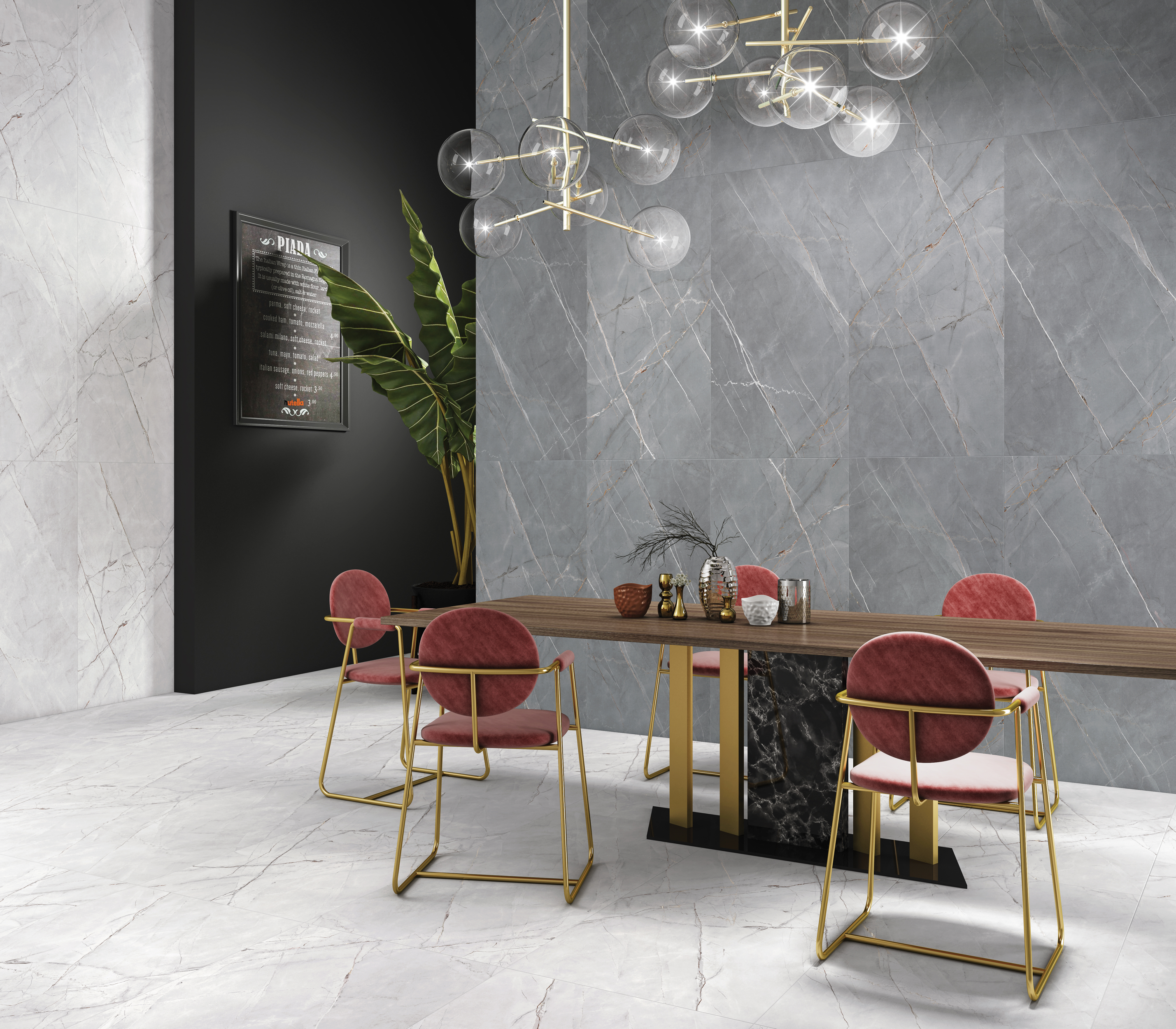 Gres szkliwiony Royal Valencia Silver Grey carving 60x120 cm 1,44m2  - 2