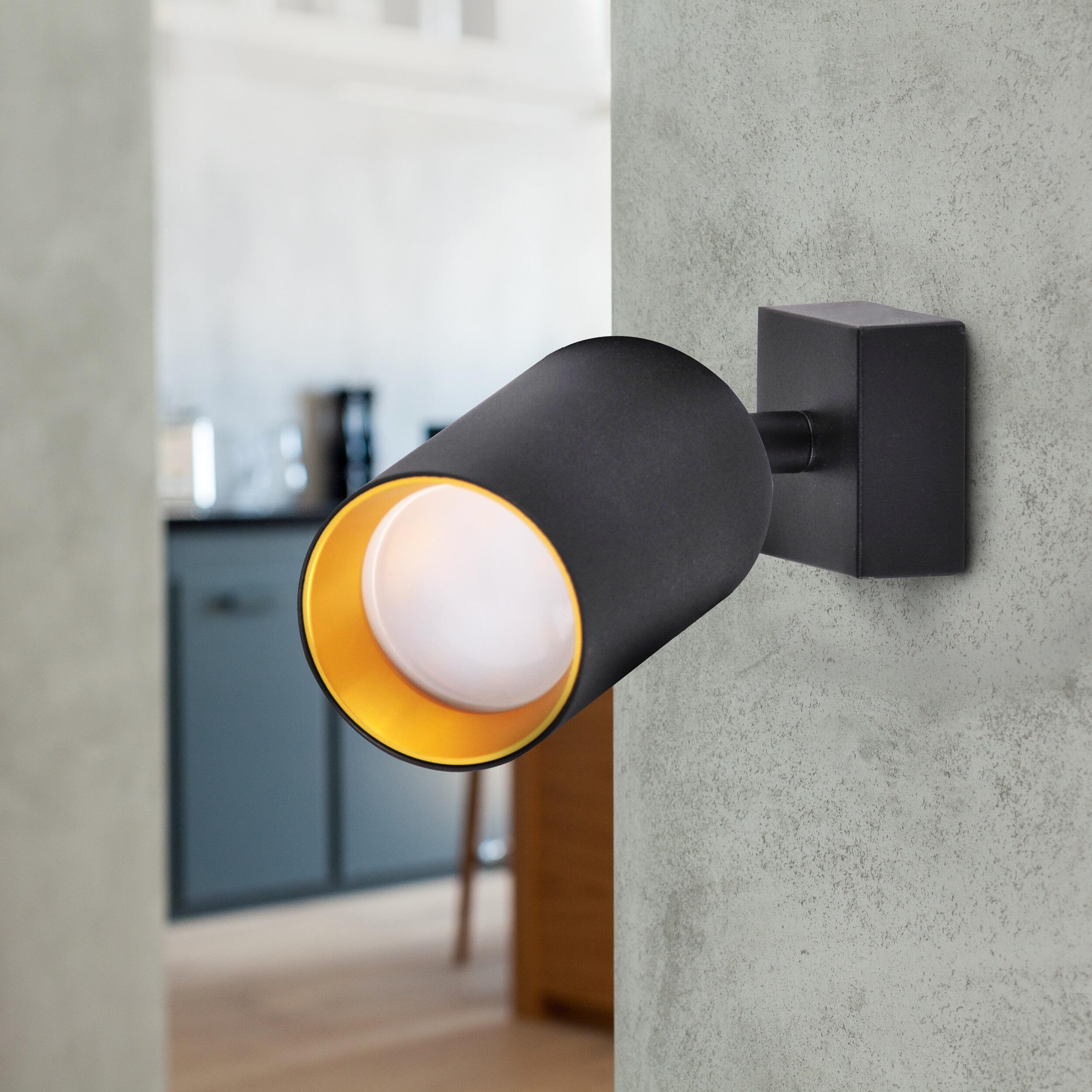 Lampa ścienno-sufitowa GU10 MARIBEL 1xGU10 10W kolor czarny + czarne/złote pierścienie - 2