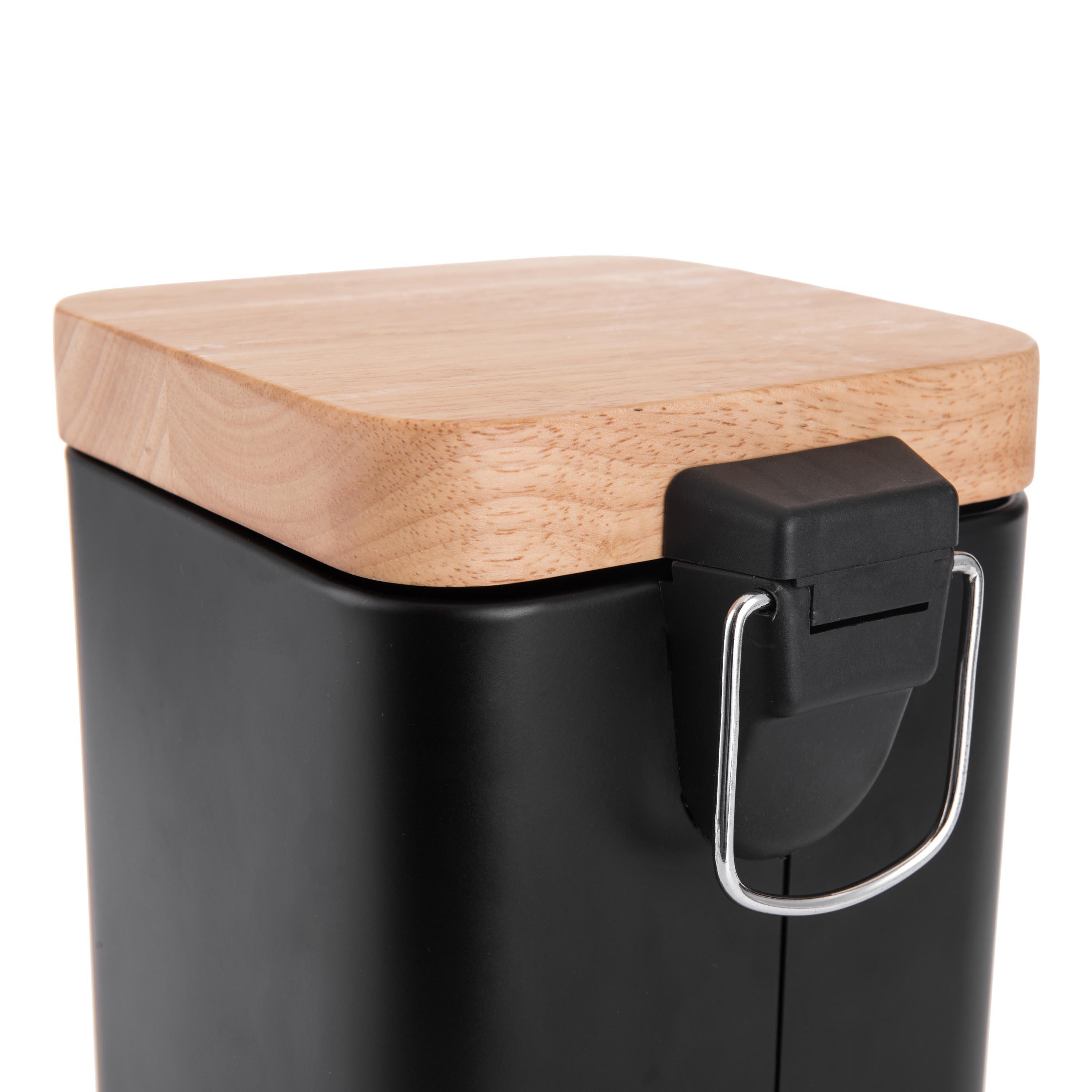 Poubelle de salle de bains 3 l noir SENSEA - 6