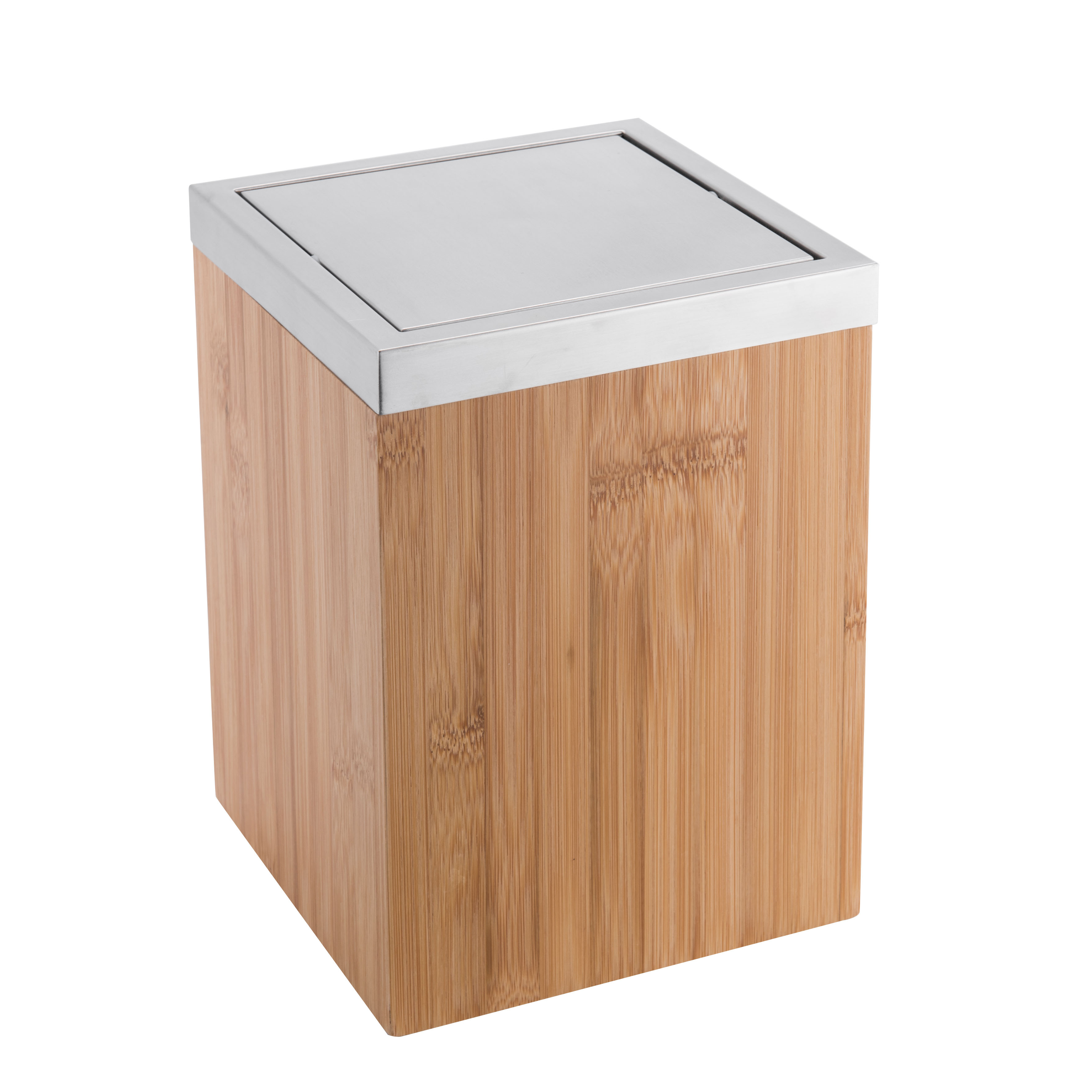 Poubelle de salle de bains 5 l bambou SENSEA - 2