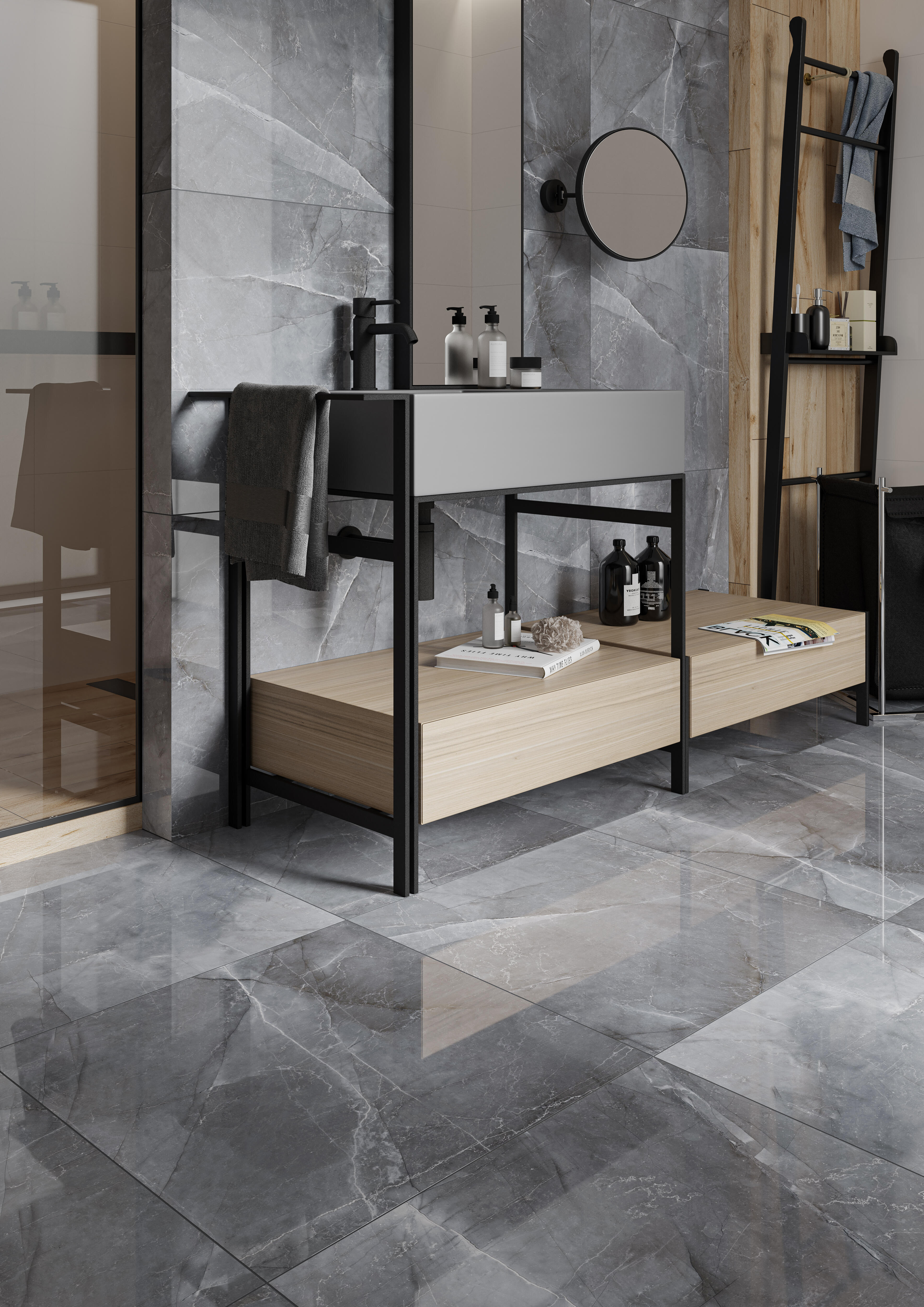 Gres polerowany Will silver wym. 60X60 cm 1.44 m2 - 2