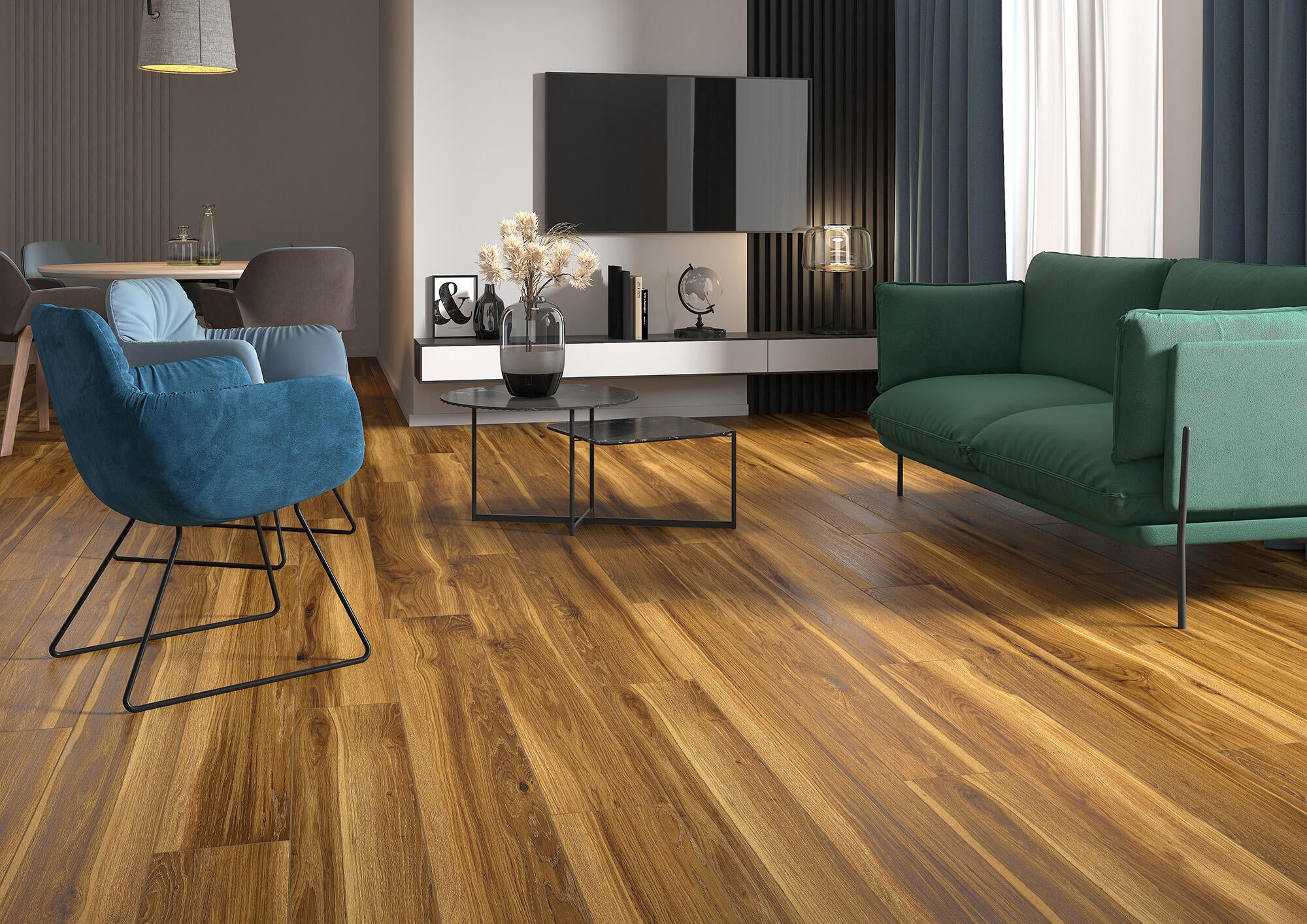 Gres szkliwiony Smartwood brown 19.3x120.2 cm 1.16 m2 - 2