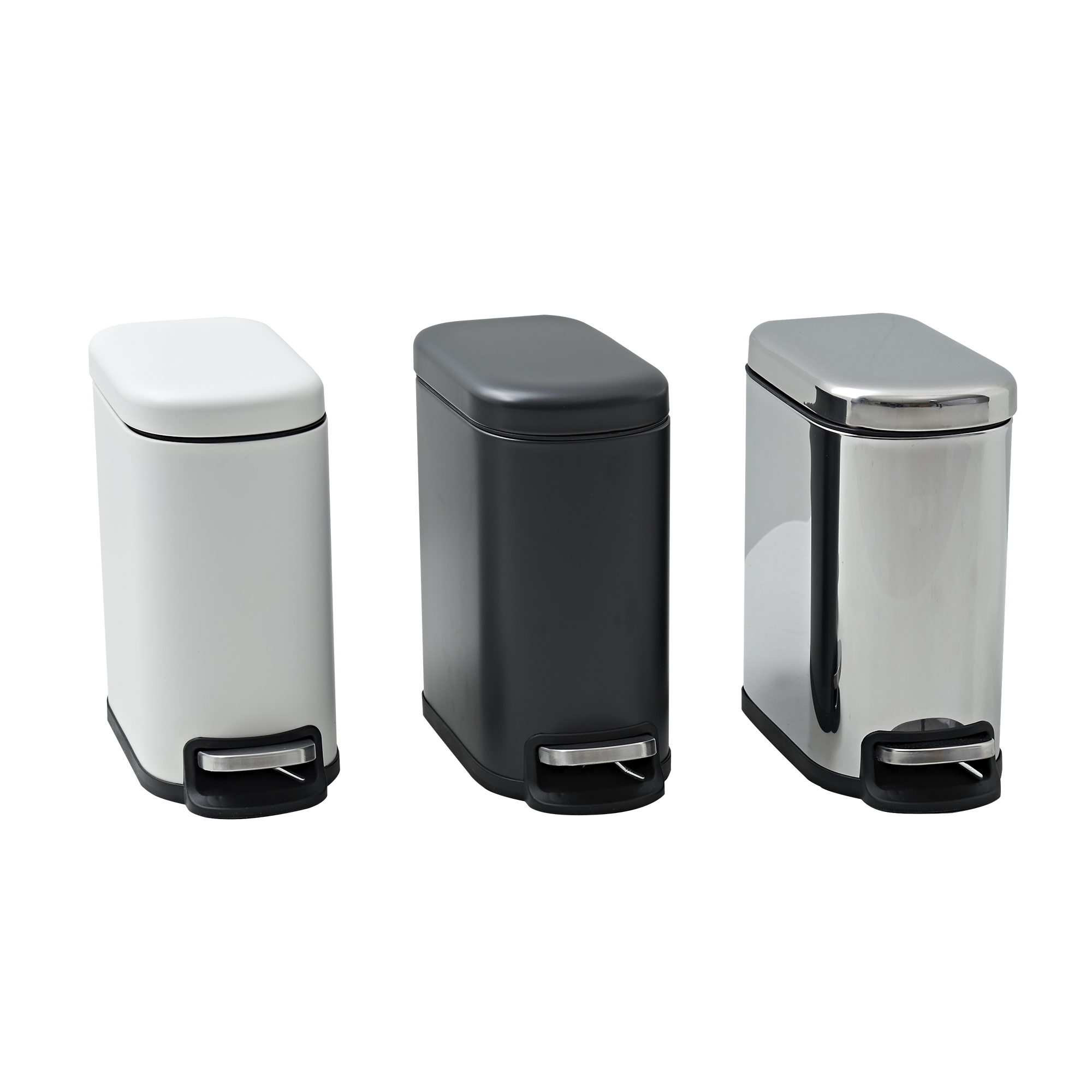 Balde de lixo 30,7X14,4X29 cm preto Sensea Remix Slim - 9