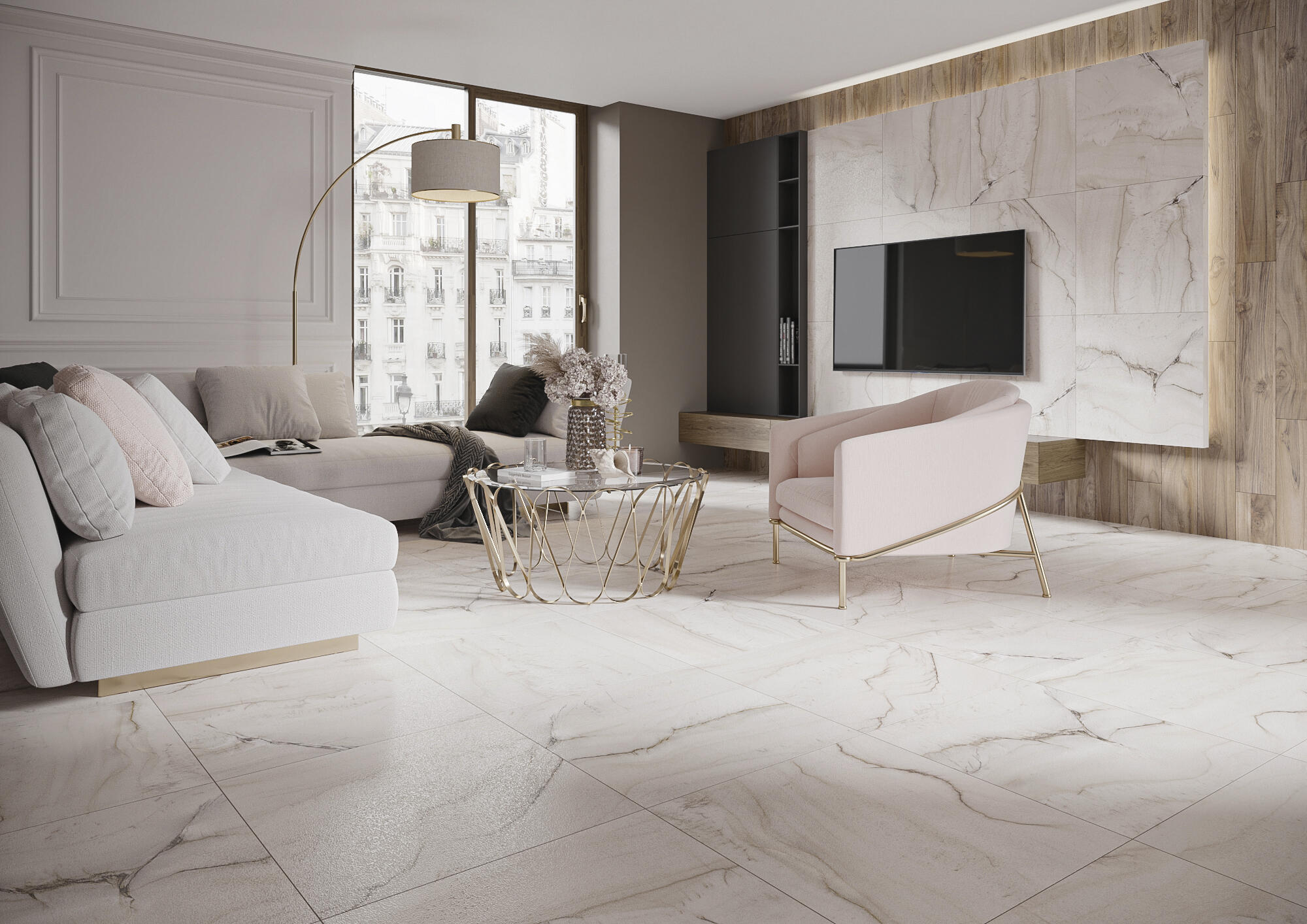 Gres szkliwiony Carballo white lappato 60x60 cm 1.07 m2 - 2