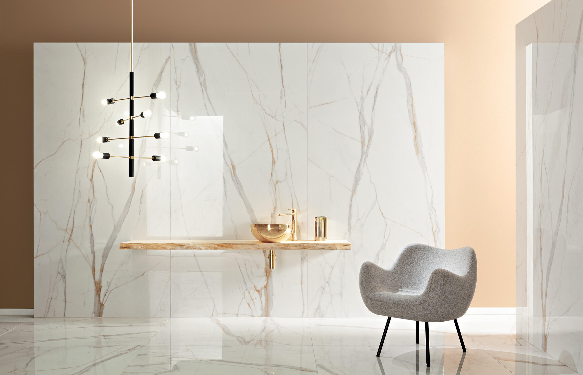 Gres szkliwiony Marmo d'Oro mat 120x240 cm 2.88 m2 - 2