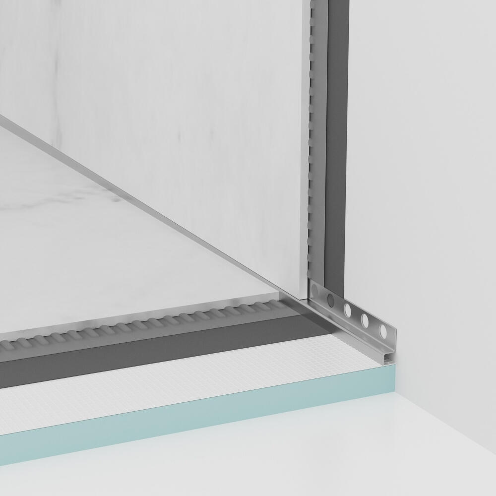 Listwa spadkowa przyścienna prawa 120 cm INOX - 2