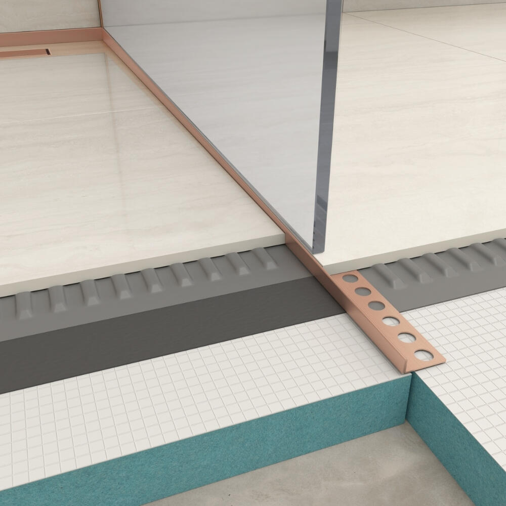 Listwa spadkowa podłogowa prawa 120 CM miedziana - 2